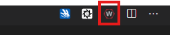 WPILib icon location in VS Code